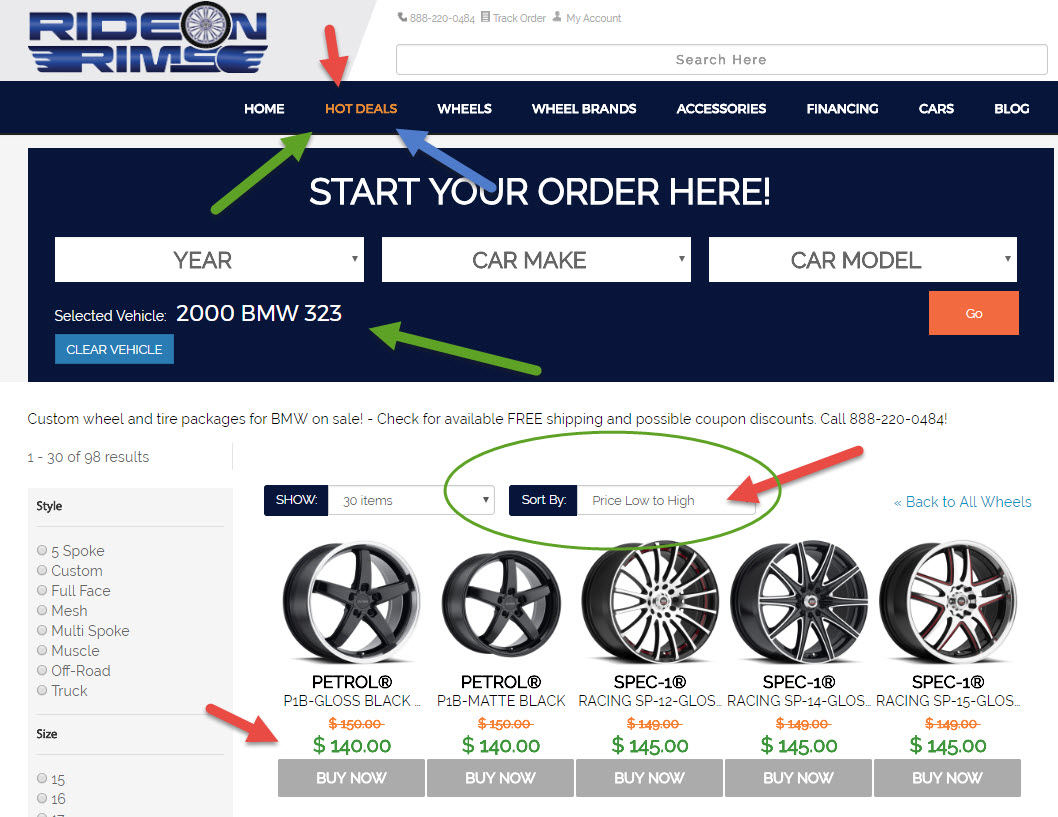 wheel and tire package savings