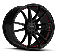 RUFF - R959-gloss black with red stripe